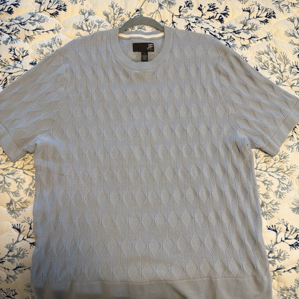 JF J.Ferrar Light Blue Crewneck Sweater